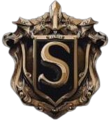 Logotipo de Salvatore Labs en estilo Escudo antiguo con un ese grande en el medio